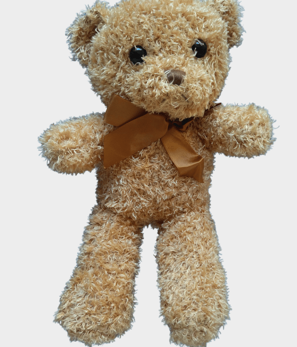 Plush Fluffy Bow Bear  30cm