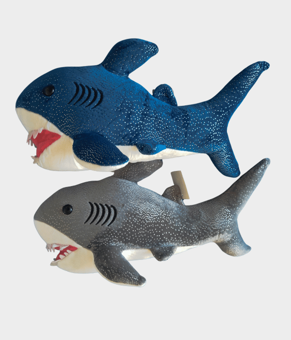 Plush Blue and Gray Shark 40cm